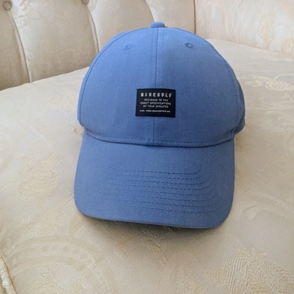 Nike Golf Legacy 91 Dri-Fit Blue Adjustable Strapback Logo Hat Cap Black & Blue